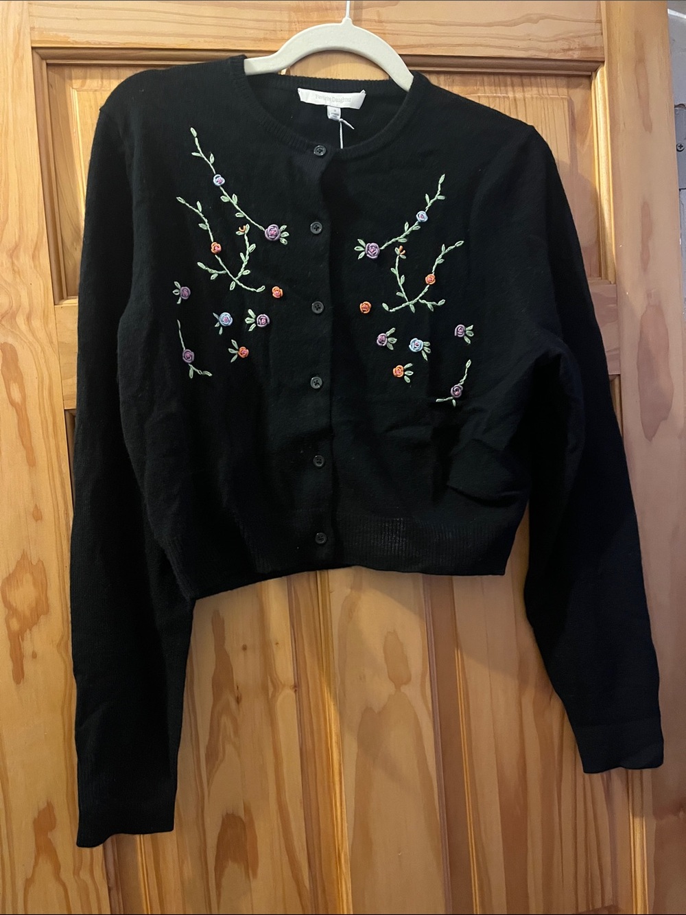 Favorite Daughter Cropped Embroidered Cardigan